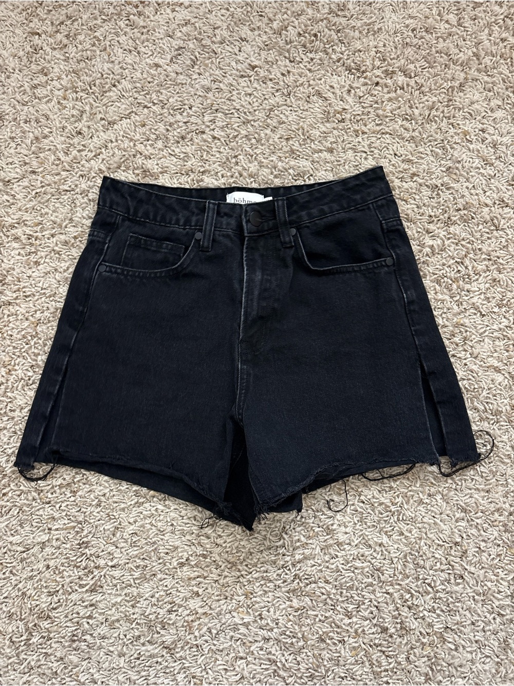 Bohme lack High Rise Shorts with Side Slits Sz XS
